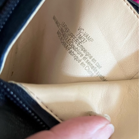 NAVY BLUE LEATHER AND SUEDE BOOTIES - Picture 8 of 10